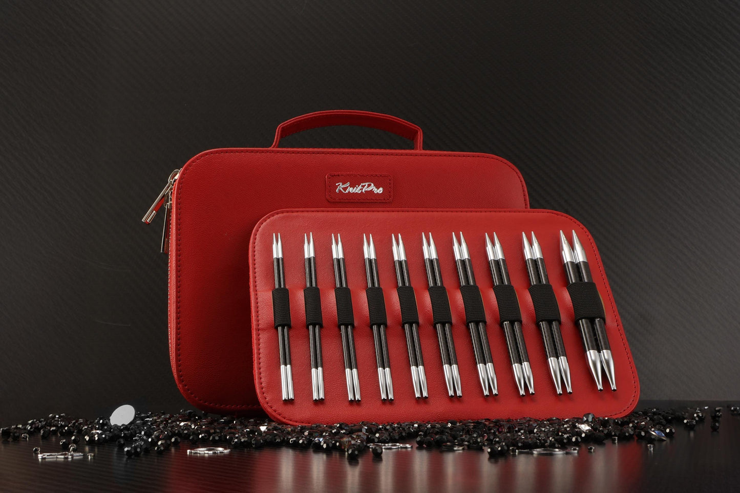 KnitPro Knitting Pins Interchangeable Standard Karbonz Élan: Gift Set