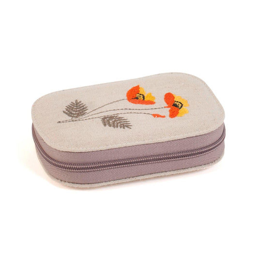 Hobby Gift Sewing Kit Zip Case Embroidered: Wildflowers