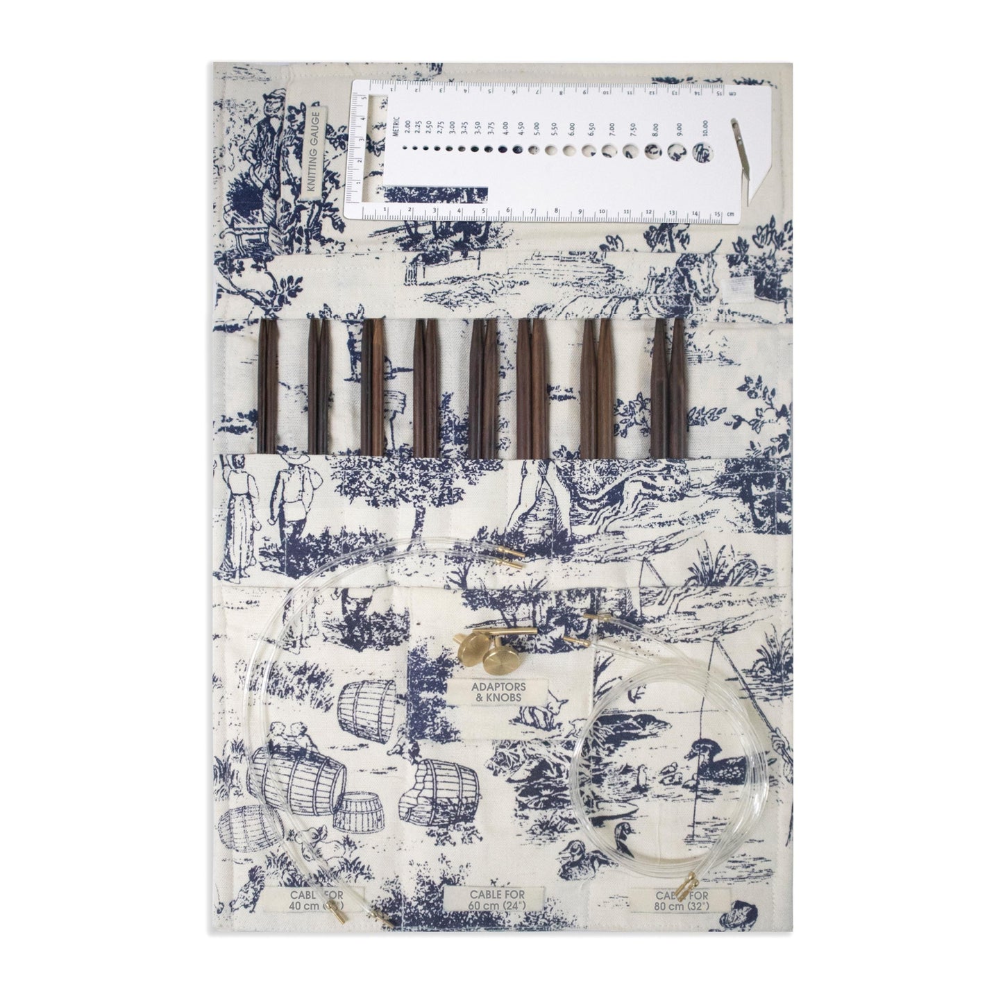 Pony Knitting Pins Circular Interchangeable Rosewood Set: Assorted Sizes