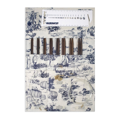 Pony Knitting Pins Circular Interchangeable Rosewood Set: Assorted Sizes