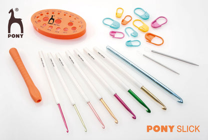 Pony Crochet Hooks Slick Interchangeable 2.00 - 6.00mm: Pack of 8