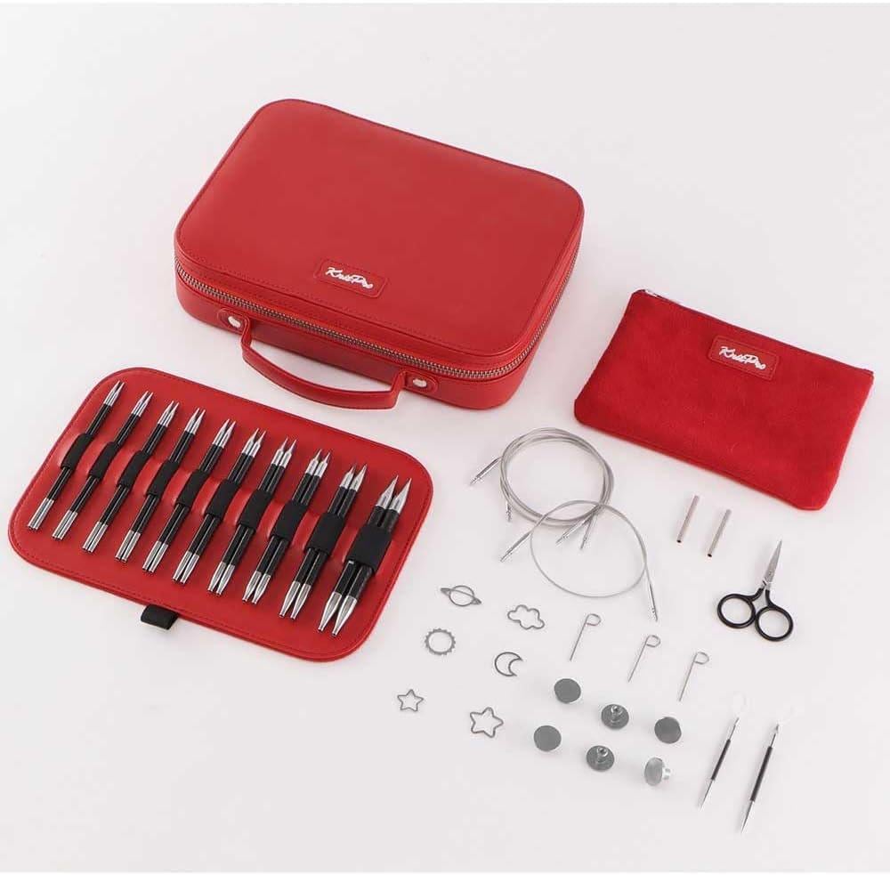 KnitPro Knitting Pins Interchangeable Standard Karbonz Élan: Gift Set