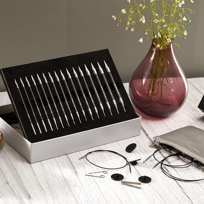 KnitPro Knitting Pins Circular Interchangeable Karbonz: Set