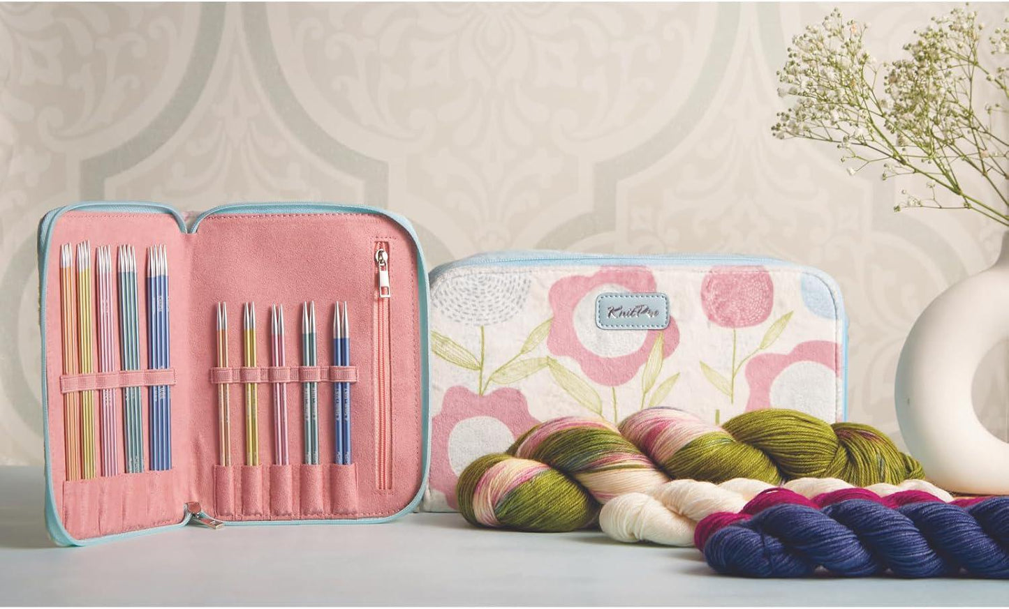 KnitPro Knitting Pins Gift Set Sweet Affair: Interchangeable Double-Ended Needles, Yarn & Accessories