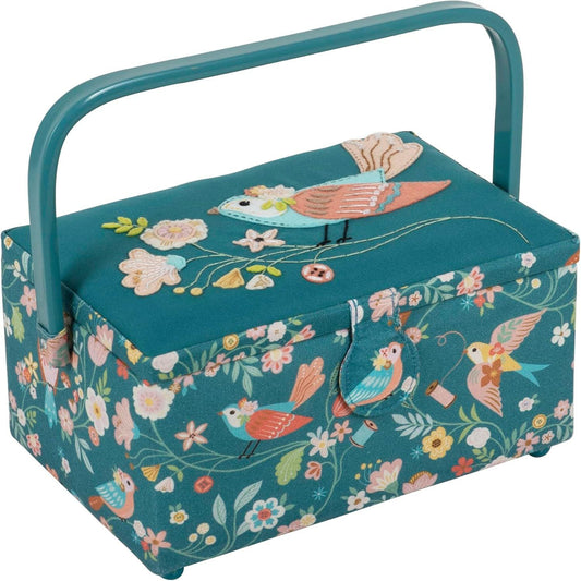 Hobby Gift Sewing Box (M) Appliqué: Bird Aviary