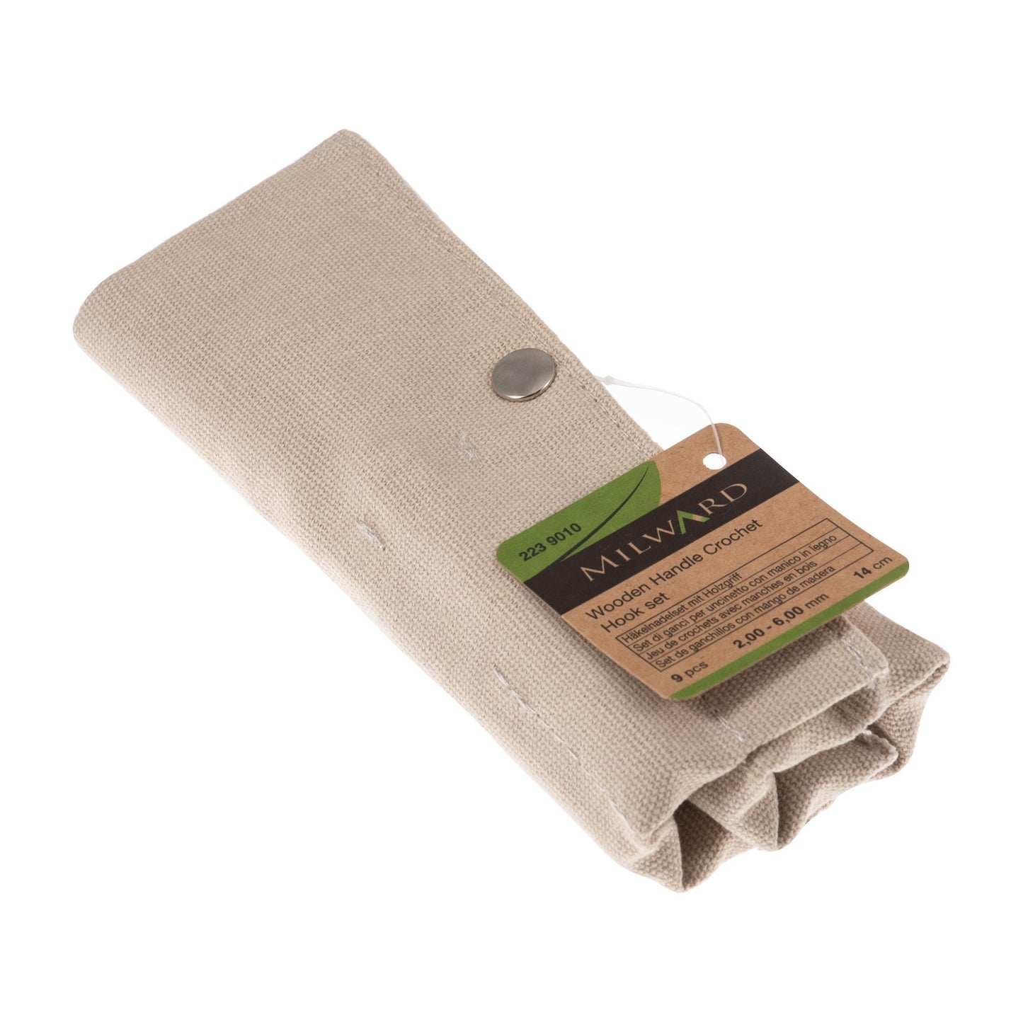 Milward Crochet Hook Set Beech Wooden Handle 14cm x 2.50 - 5.00mm: Pack of 9