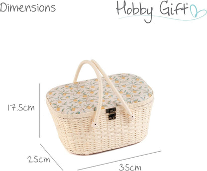 Hobby Gift Sewing Box (L) Wicker Basket: Morris Lemons