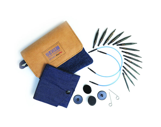 KnitPro Mini Interchangeable Needle Set Symfonie: Indigo Wood