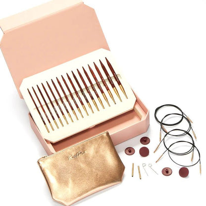 KnitPro Gift Set Symfonie Knitting Pins Circular Interchangeable Rose: Deluxe Set