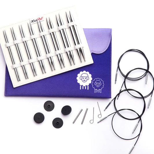 KnitPro Knitting Pins Circular Interchangeable Nova Metal: Deluxe Set