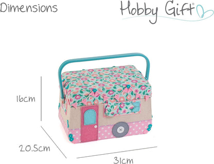 Hobby Gift Sewing Box Appliqué: Caravan