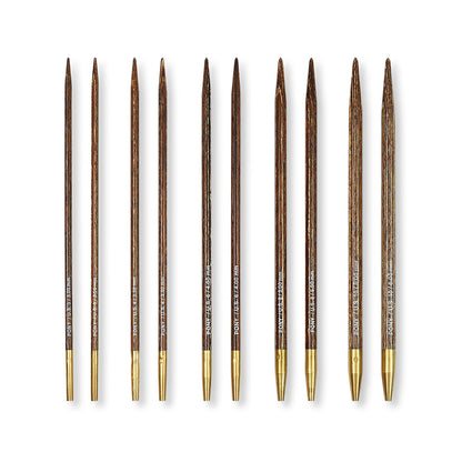 Pony Knitting Pins Double-Ended Sets of Five in Felt Case: 14cm x 3.00 - 6.00mm