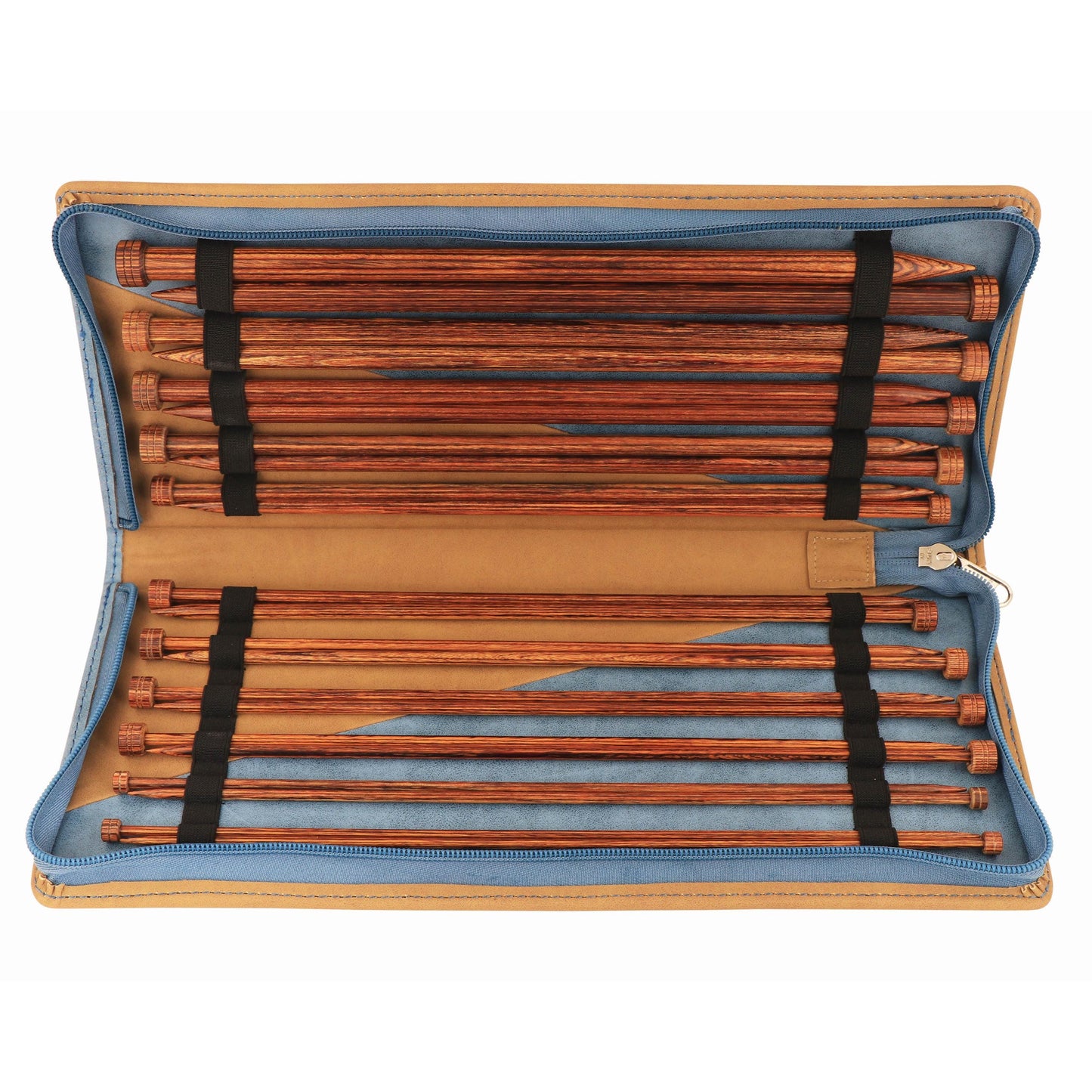 KnitPro Knitting Pins Single-Ended Ginger Set of 11 Pairs: 30cm