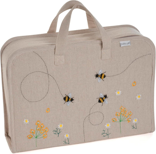 Hobby Gift Project Case (L) Appliqué Linen Bee