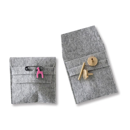 Pony Knitting Pins Double-Ended Sets of Five in Felt Case: 14cm x 3.00 - 6.00mm