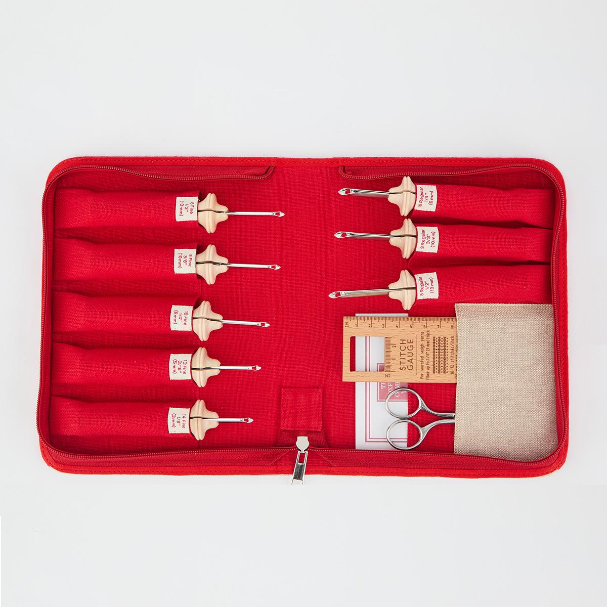 The Oxford Company Punch Needle Set Natural Wood Complete: Set of 8