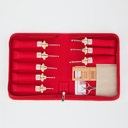 The Oxford Company Punch Needle Set Natural Wood Complete: Set of 8
