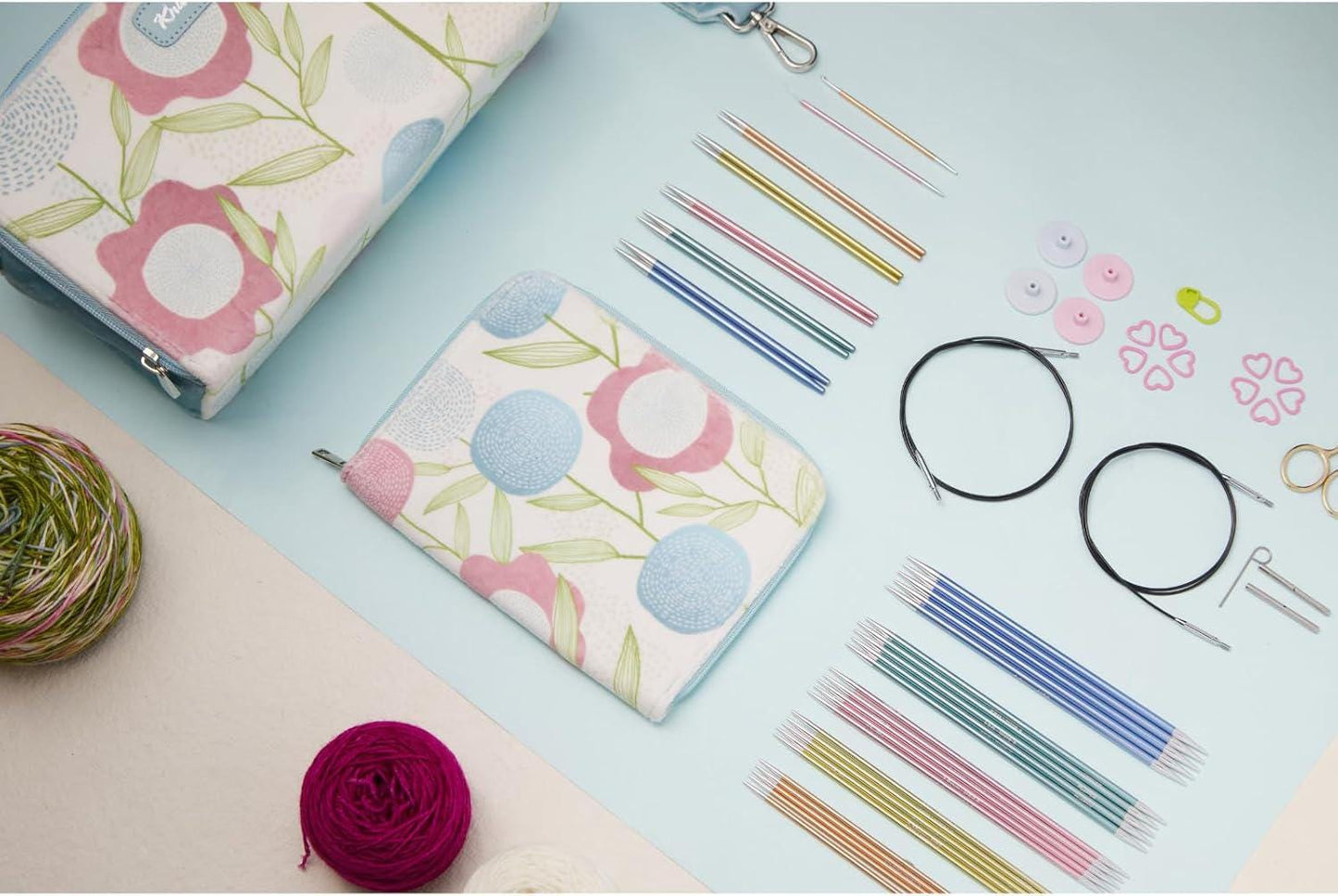 KnitPro Knitting Pins Gift Set Sweet Affair: Interchangeable Double-Ended Needles, Yarn & Accessories