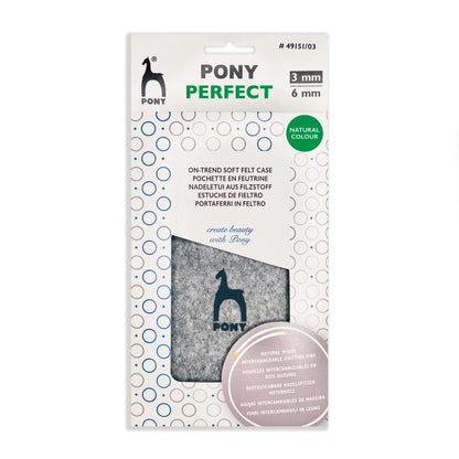 Pony Knitting Pins Double-Ended Sets of Five in Felt Case: 14cm x 3.00 - 6.00mm